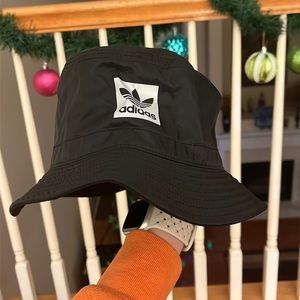 adidas | black nylon bucket hat